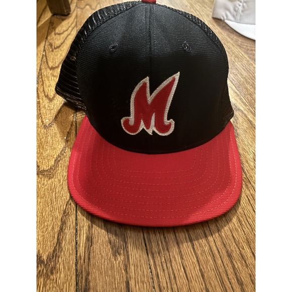 New Era Other - Vintage New Era Pro Model Trucker Hat Black Red Embroidered Snapback Made in USA